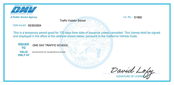 California DMV Licensed Traffic School